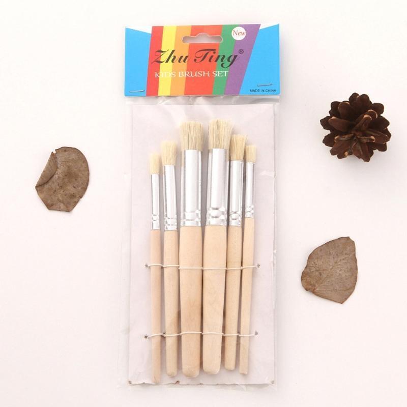 6 Pcs Premium Stencil Paint Brush Acrylic Paint Brush Set Ideal for Acrylic Oil