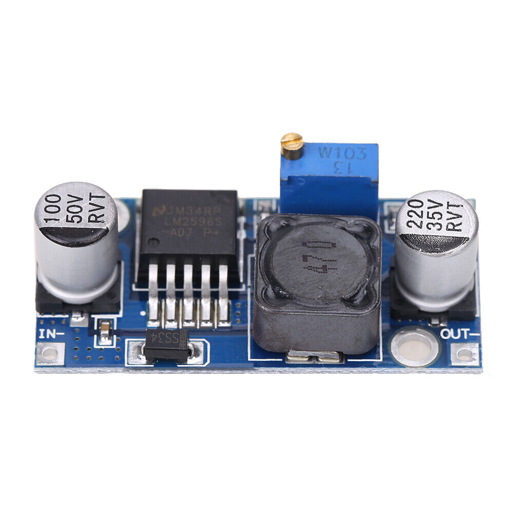 2x DC-DC 3A Buck Converter Adjustable Step-Down Power Supply Module LM2596S