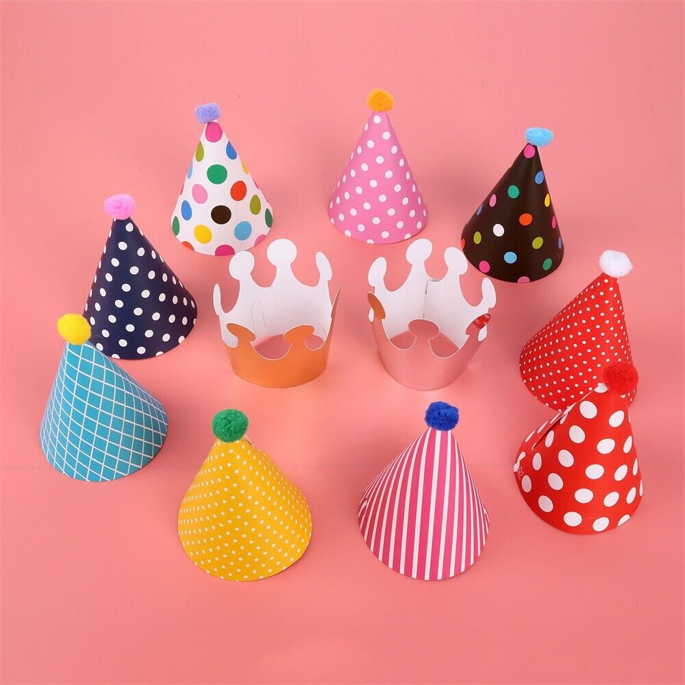 Papercard Kids Celebration Hats Birthday Festive Carnival Party Decoration 11pcs