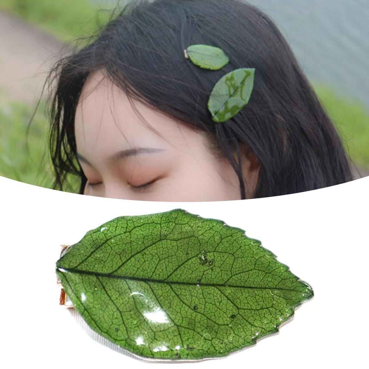 Leaf Hair Clip Holder Accessories Non Slip Modern for Women Girl Ladies Party