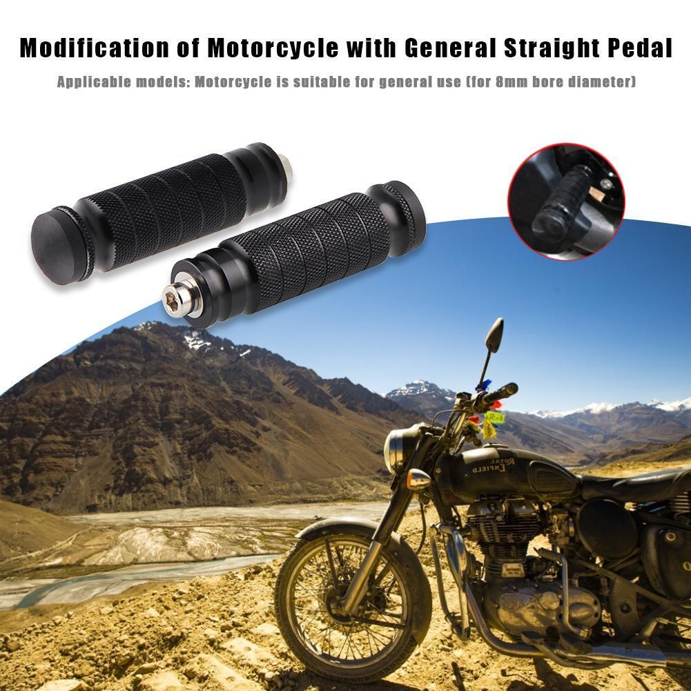 2pcs Universal CNC Motorcycle Rear Footrests Footpegs Foot Pegs Pedals M8