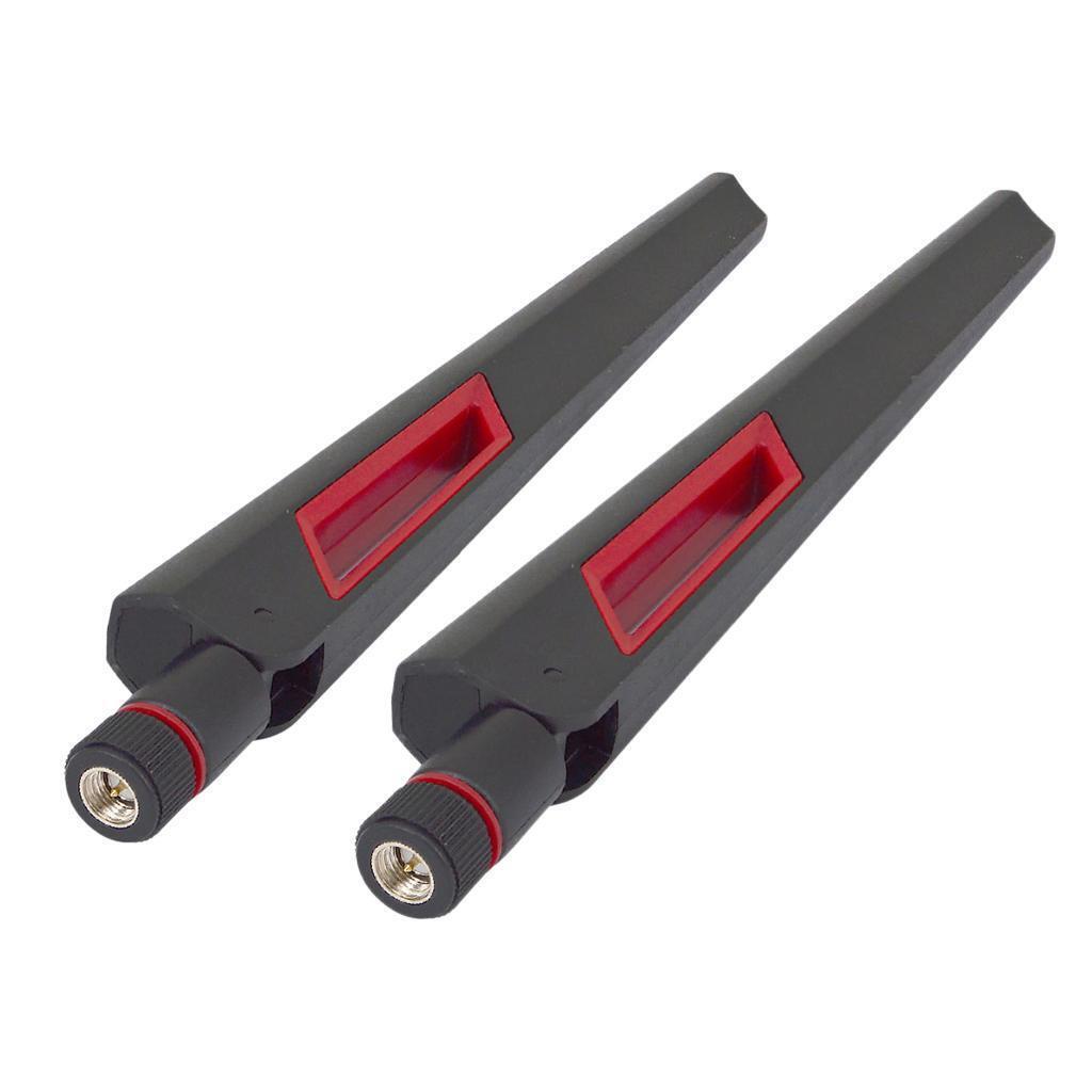 2 Pieces Dual Frequency Through Wall 12DB WiFi Router Antenna Male Connector
