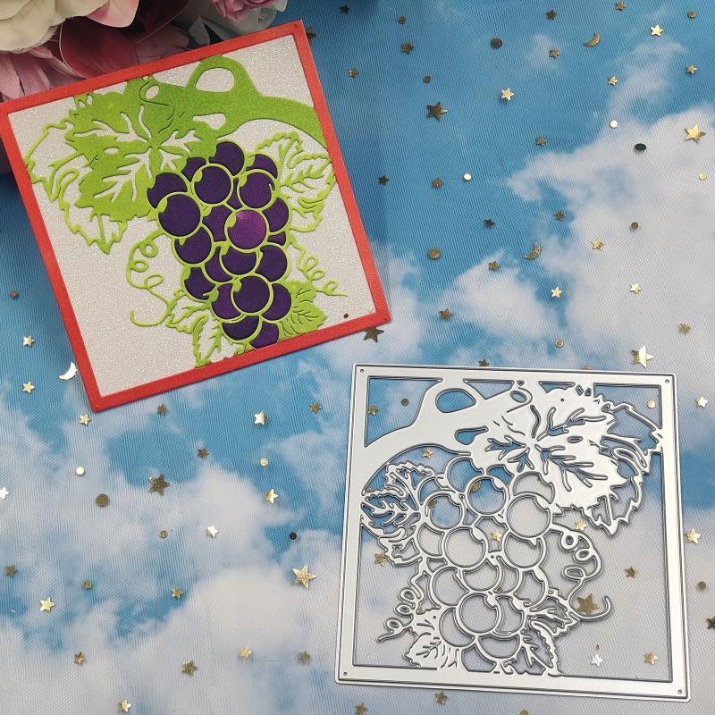 Hollow Grape Leaves Metal Cutting Dies Handmade Birthday Greeting Card Decor
