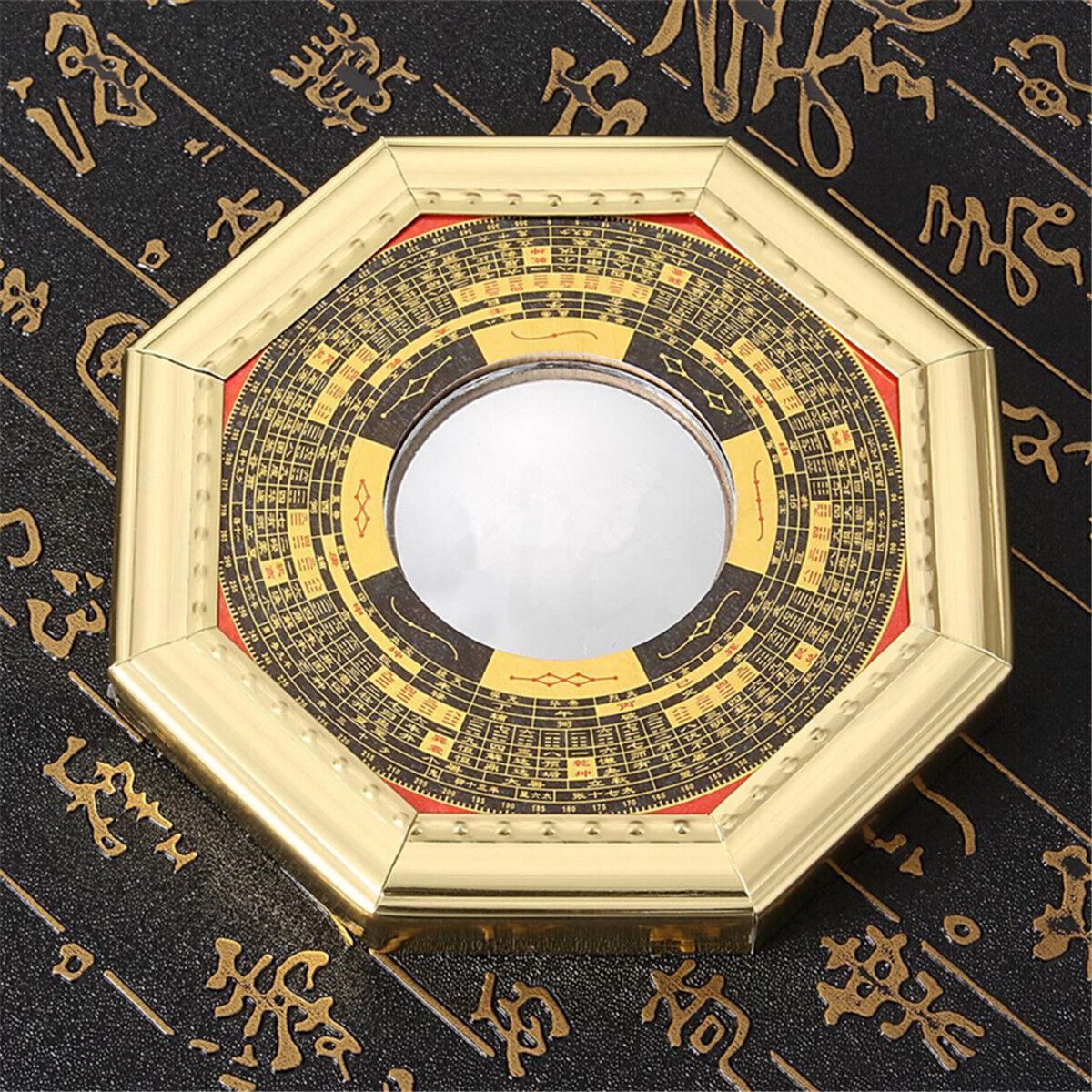 Chinese Era Oriental Safe Protection Feng Shui Home House Concave Bagua Mirror