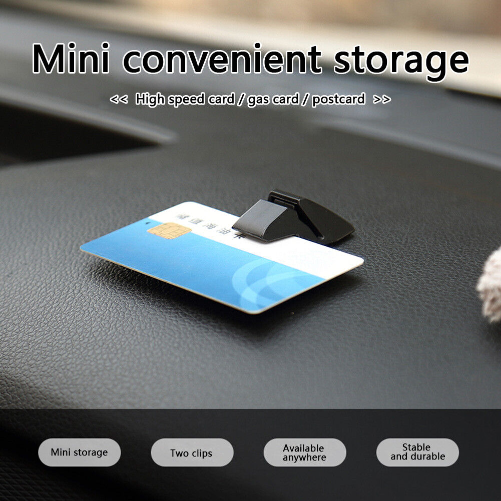 Car Temporary Parking Card Ticket Holder Home Office Card Slot Fixed Clip