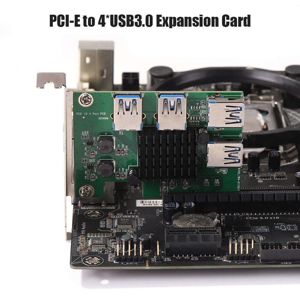 PCI Express Riser Card 1 to 4 16X PCIe Riser PCI-E 4X to 4 USB 3.0 Adapter