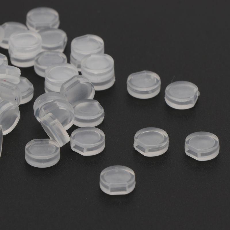 50Pcs Earring Pads Silicone Comfort Earring Cushions for Clips on Earrings Clear