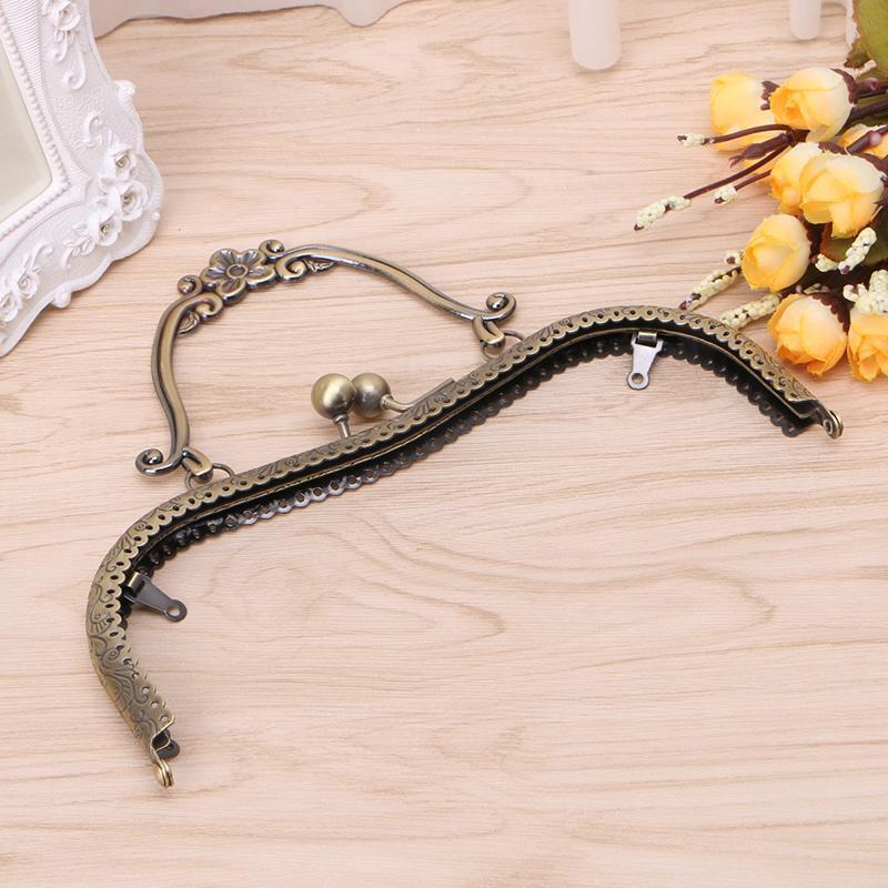 Metal Frame Kiss Clasp Lock Arch For Sewing Handbag Purse Coin Bag 20.5cm x 17cm