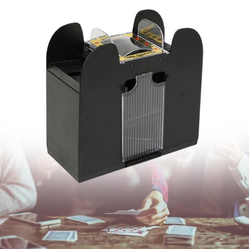 6 Deck Automatic Card Shuffler - Battery-Operated Electric Shuffler - Great for