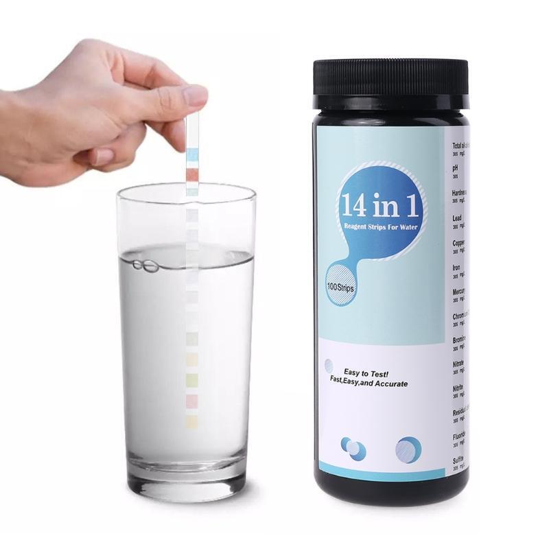 100PCS 14 IN 1 Drinking Water Test Strips for Tap Water Well Fresh Faucets Water