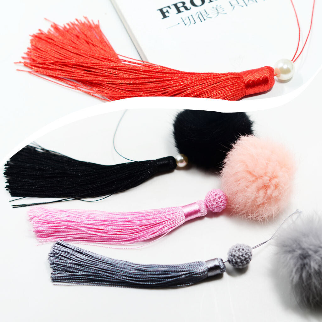 10 Pieces Multicolor 12cm Chinese  Tassels Fringe Trims Charms Pendant