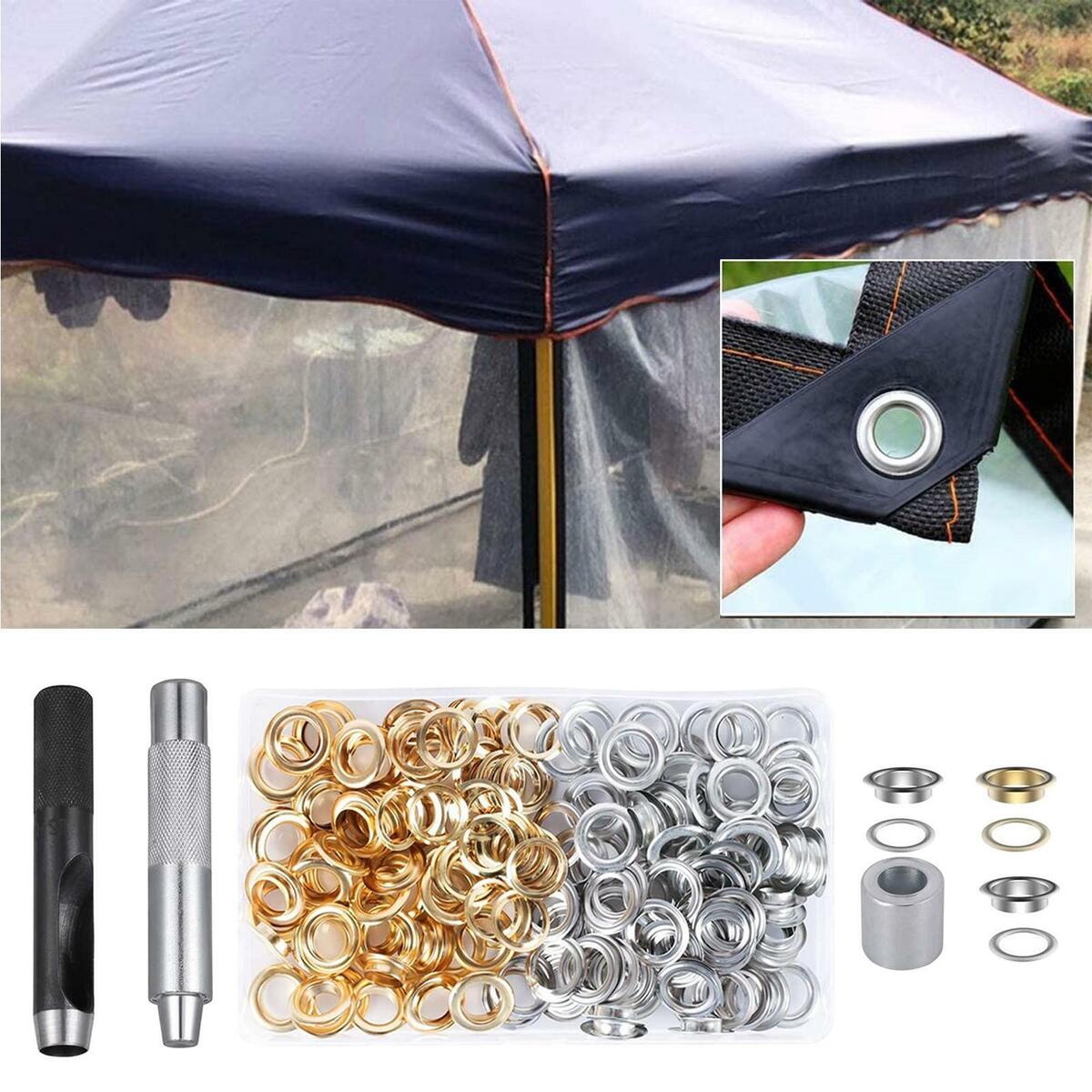 Grommets Eyelets with Washer Leather Setting Tool Leather Crafting Tarp
