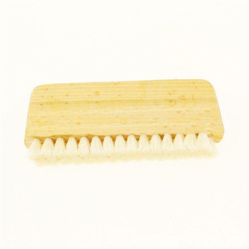 LP Vinyl Record Cleaning Brush Anti-static Goat Hair Wood Handle Brush Cleaner