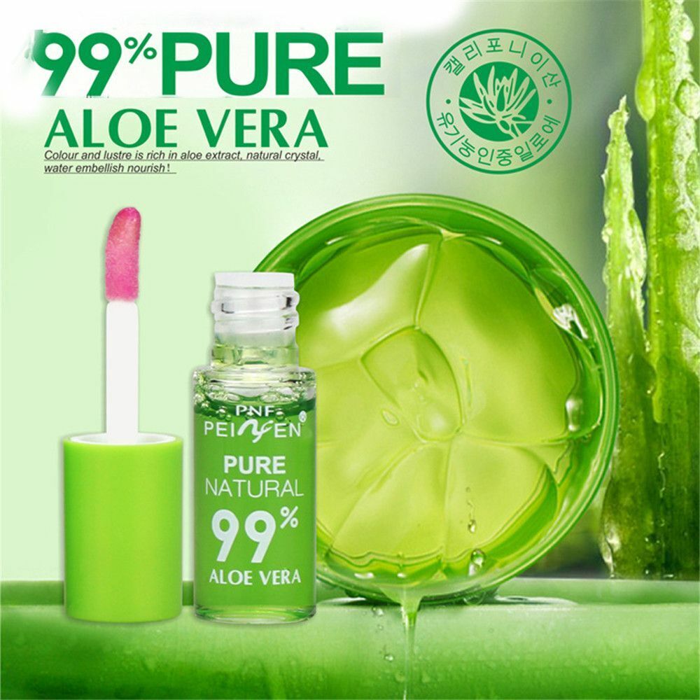 Waterproof Aloe Lip Gloss Transparent Lip Tint Color Changing Liquid Lipstick