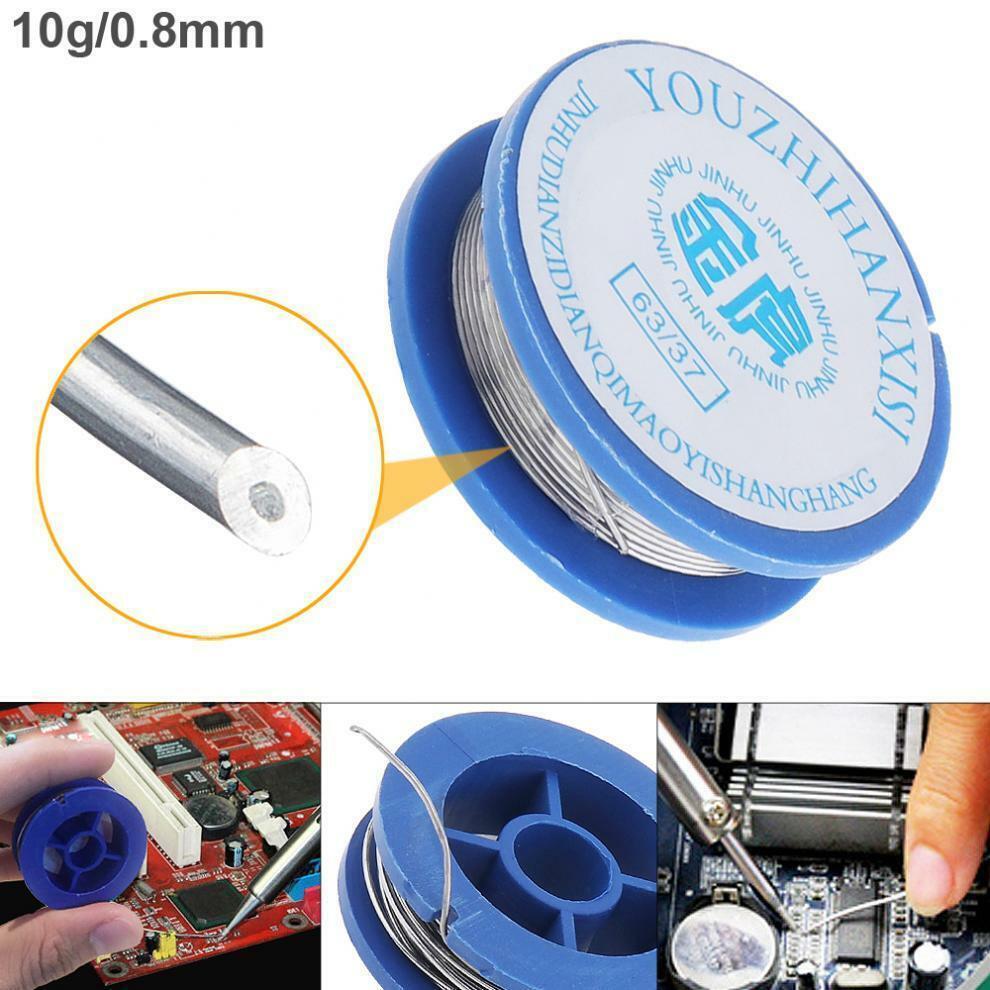 Solder Core 2% Flux Soldering Welding Wire Spool Reel 0.8mm 10g 63/37