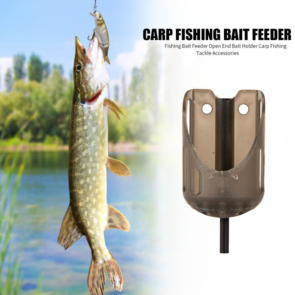 PE Plastic Carp Fishing Feeder Portable Fishing Lure Bait Basket Tackle (L)