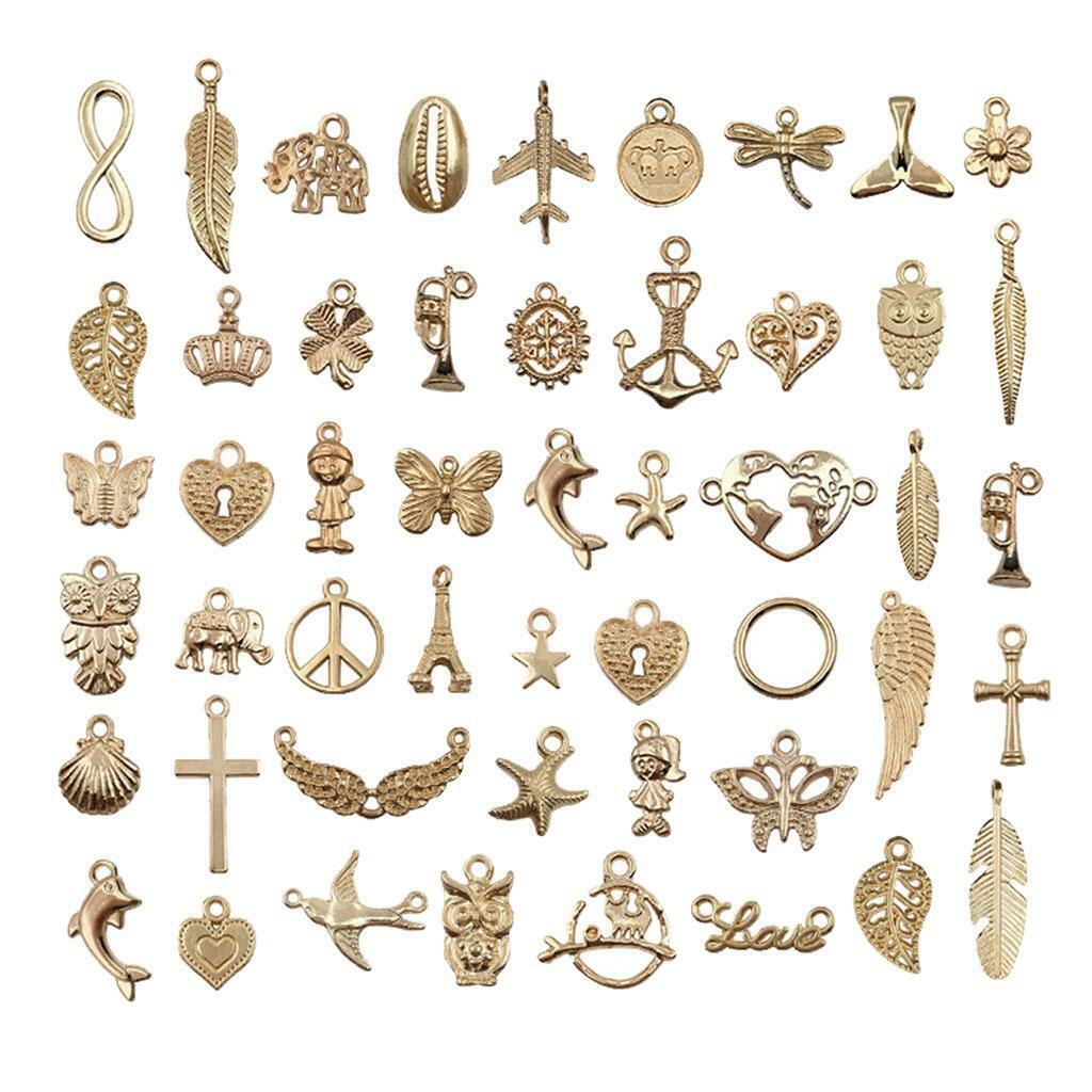 50pcs Necklace Pendant  Bracelet Jewelry Making Charms Crafts