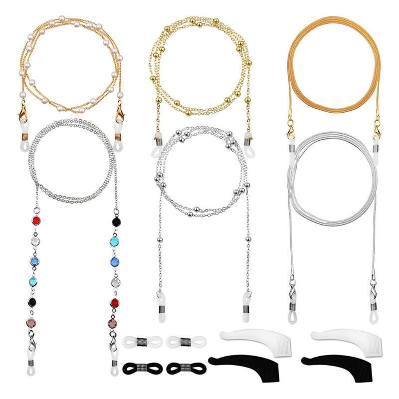 Chains for Glasses Elegant Glasses Holder Bead Strap/Holder Adjustable Hanging