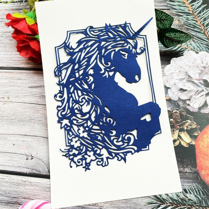 Horse Cutting Dies Metal Die Cuts DIY Embossing Stencil Template for Card Making