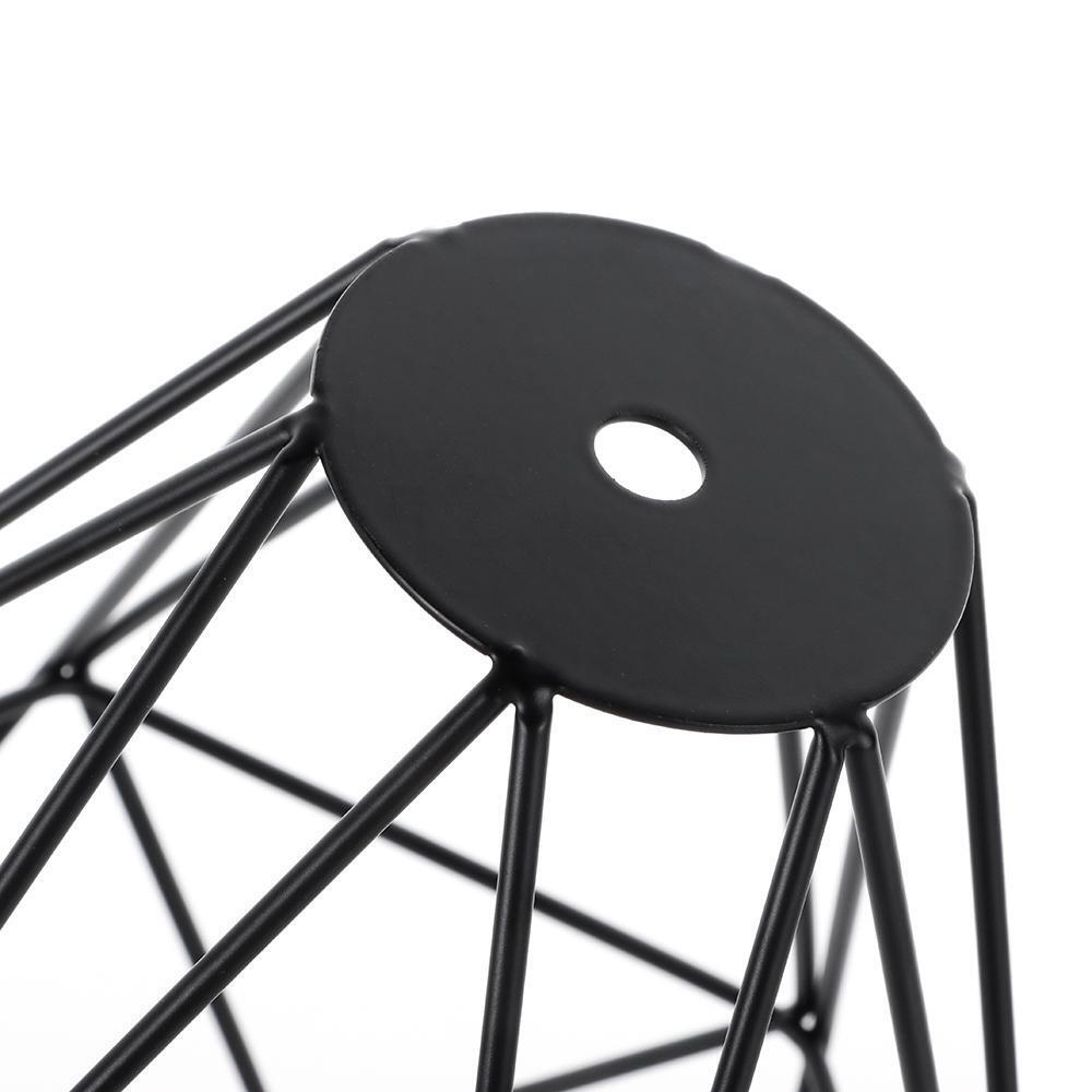Metal Pendant Lamp Shade Geometric Ceiling Plate Light Holder Hanging Lamp Cage