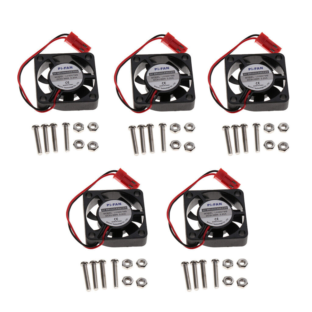 DC 5V CPU Cooler Cooling Fan & Screws for  3B B+ 30x30x7mm