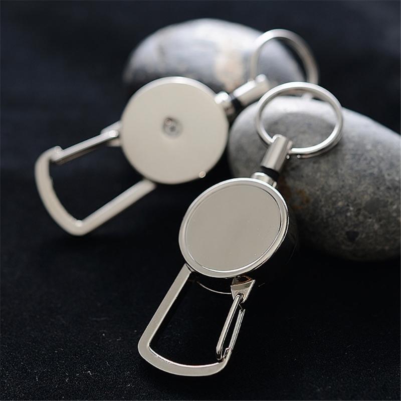 Retractable Badge Holder Heavy Duty Badge Reel Holder with Keychain Ring Clip