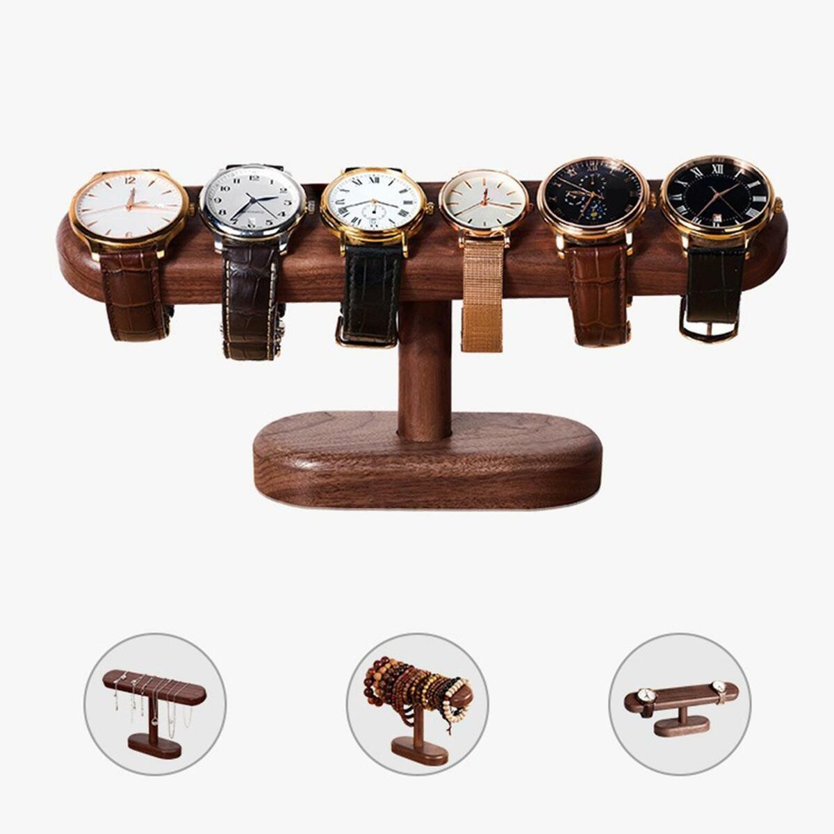 2x t shape bar Jewelry Bracelet Watch Racks Stands Tabletop Jewelry Organizers