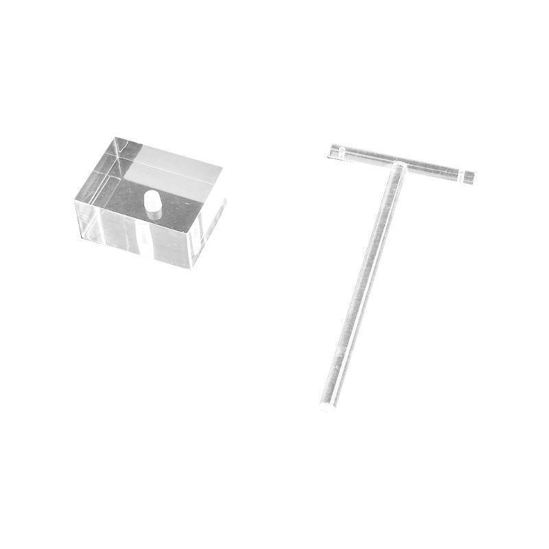 Earrings Jewelry Display T Bar Stand Holder Rack Organic Glass 2Pcs