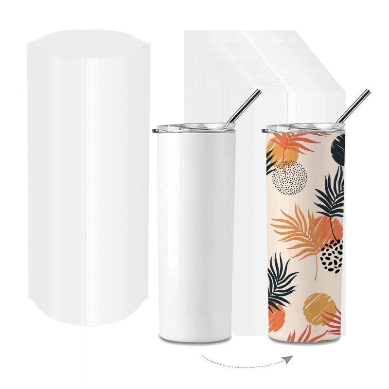 100 pcs Sublimation Shrink Wrap Film Sleeves White Sublimation Environmentally