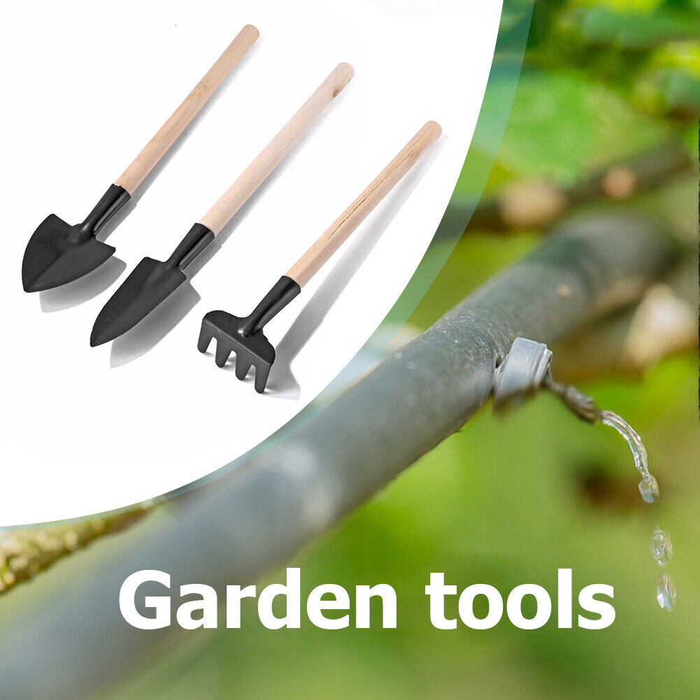 3pcs Gardening Tools Set Mini Transplant Plant Flower Shovel Rake Hand Tool