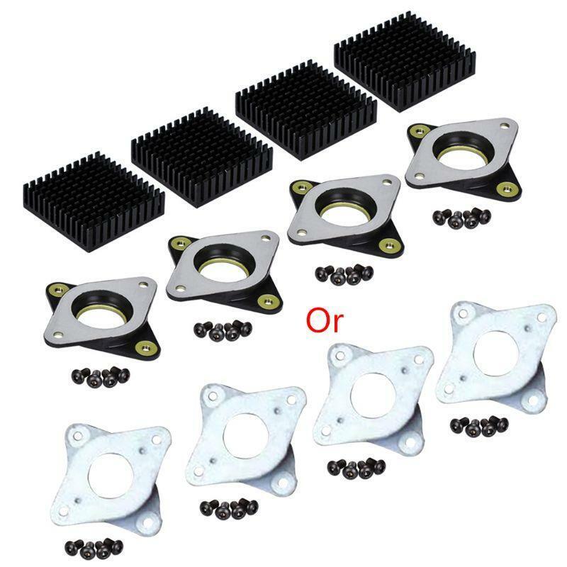 4Set For Nema 17 Metal Vibration Damper Rubber Heatsink for 42 Stepper Motor