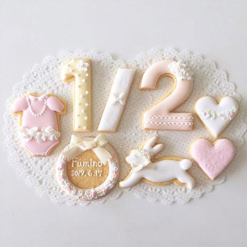 0-8 Number Shape Plastic Cake Mold Handmake DIY Cake Biscuits Plastic Mould