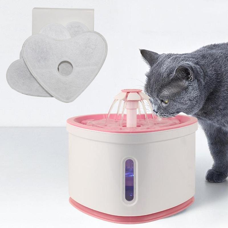 Activated Carbon Filters Heart Shape For Automatic Water Drinking Fountain 4pcs