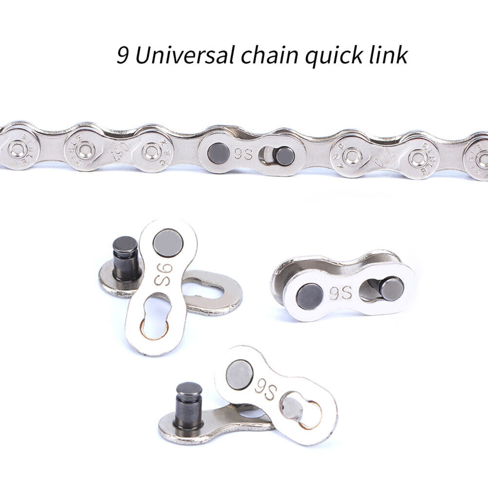 5 Pairs MTB Road Bike Chain Link Connector Chain Joint Magic Buckles (9S)