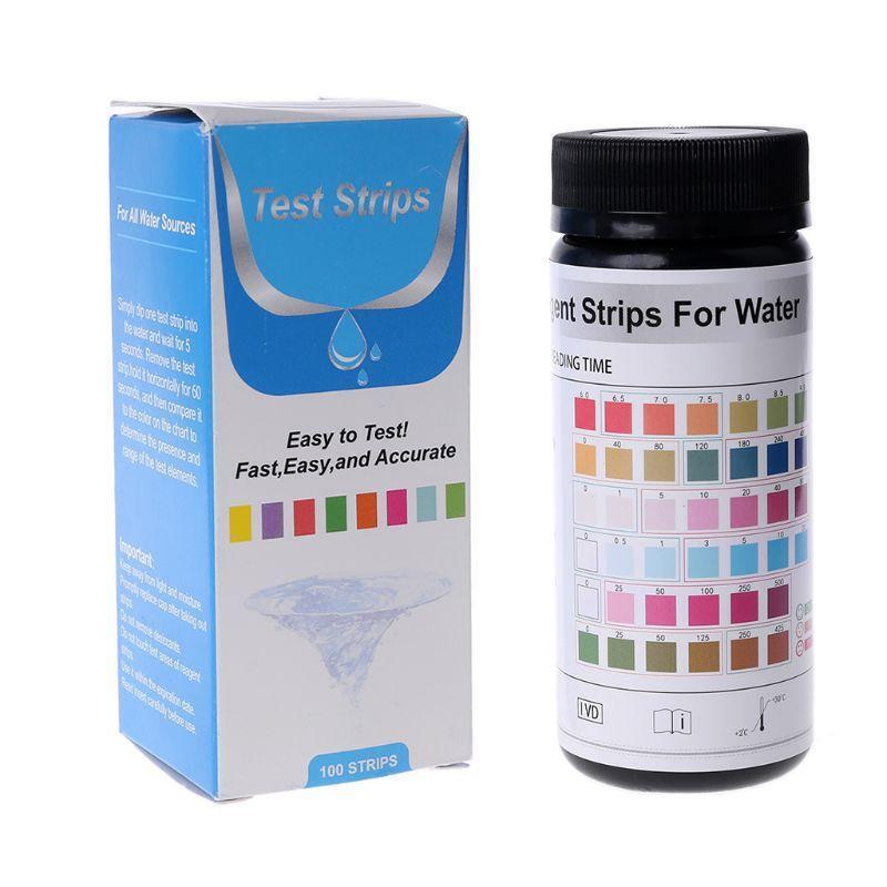 100strips Water Test Paper 6in1 pH alkalinity Nitrite Chlorine Hardness Analyzer