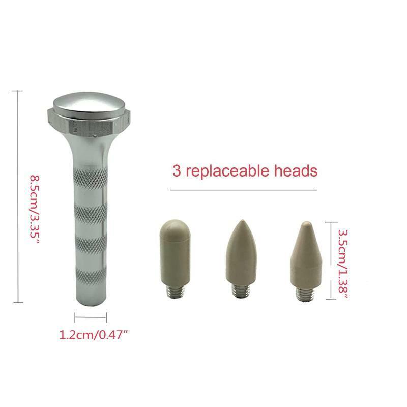 High-strength Plastic Metal Tap Down Pen with 3 Heads Tips Auto Body DIY Tools
