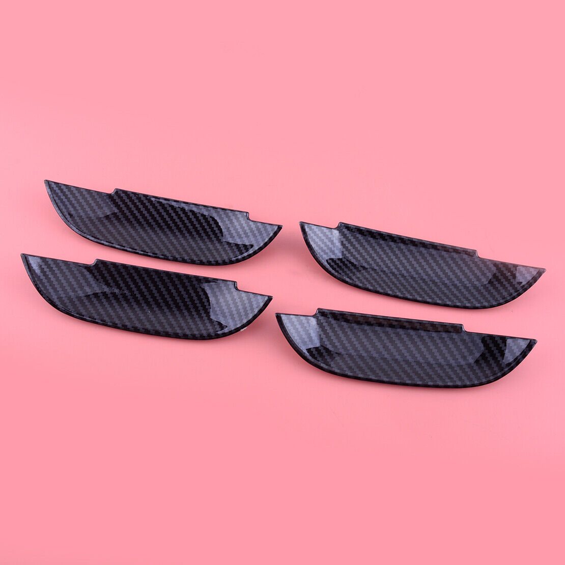 4pcs Carbon Fiber Texture Exterior Door Handle Bowl Trim Fit For Dodge Charger