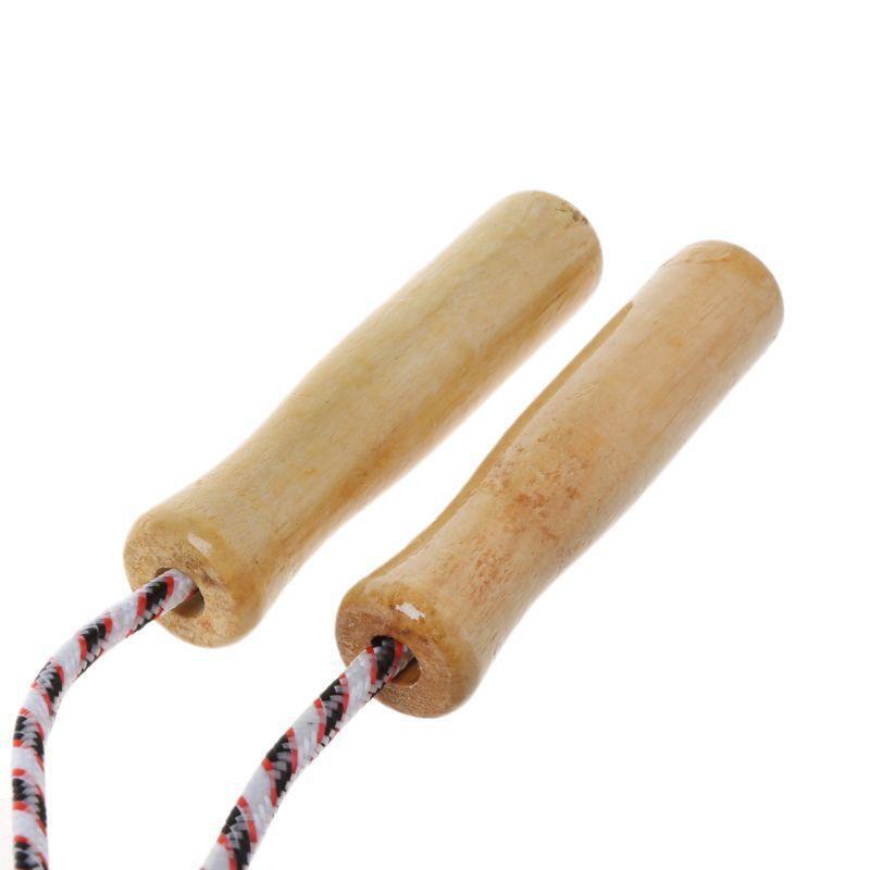 Hot 2m Wooden Handle Jumping Rope Kid Fitness Equipment Practice Speed Skipping