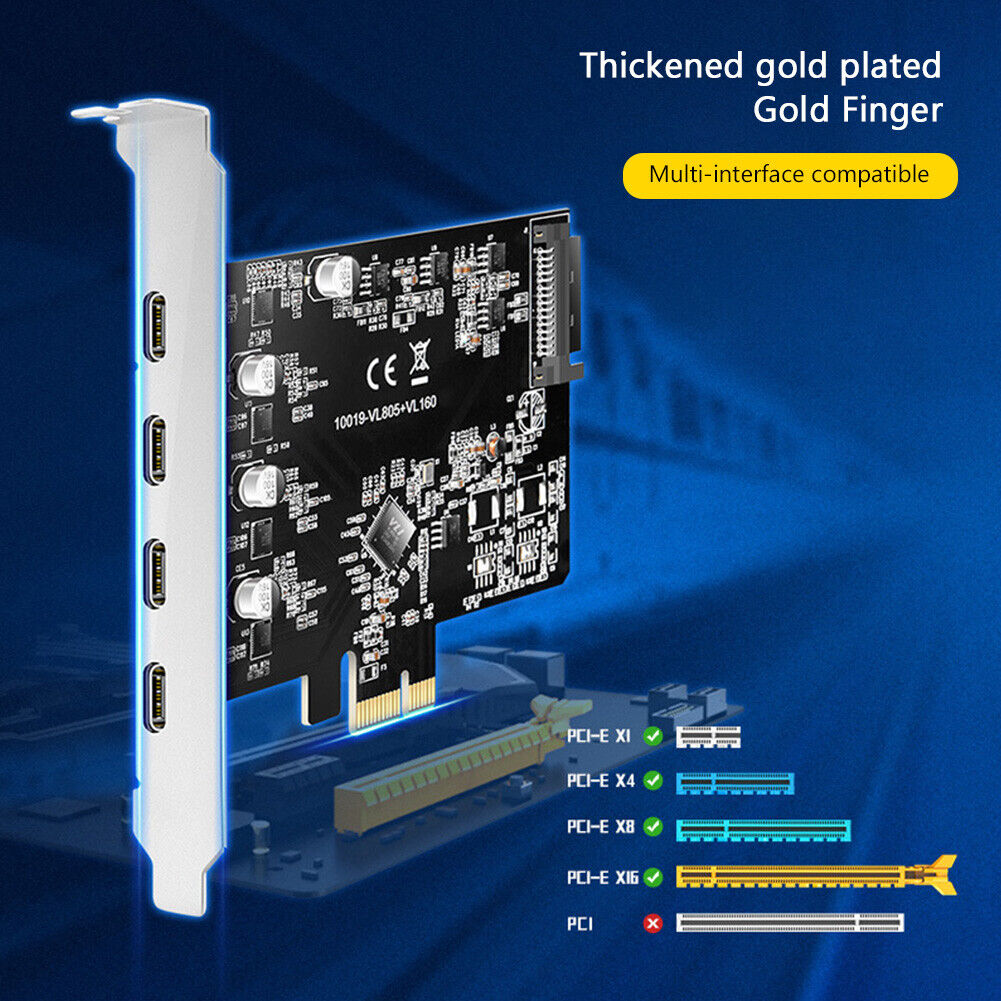 MAIWO KC019 PCIE to Type-C USB 3.1 Expansion Card Adapter Docking Station