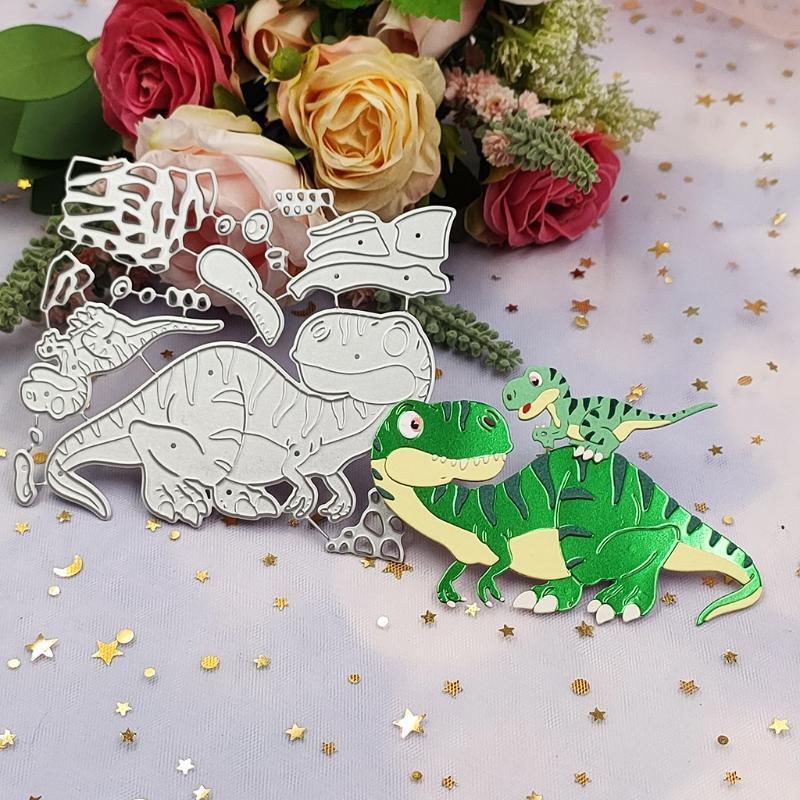 Dinosaurs Embossing Stencil DIY Printing Steel Mould Scrapbook for Album Paper