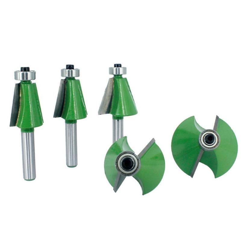 5x/Set 8mm Shank Chamfer Router Bits Multi-angle Milling Cutter for Woodworking
