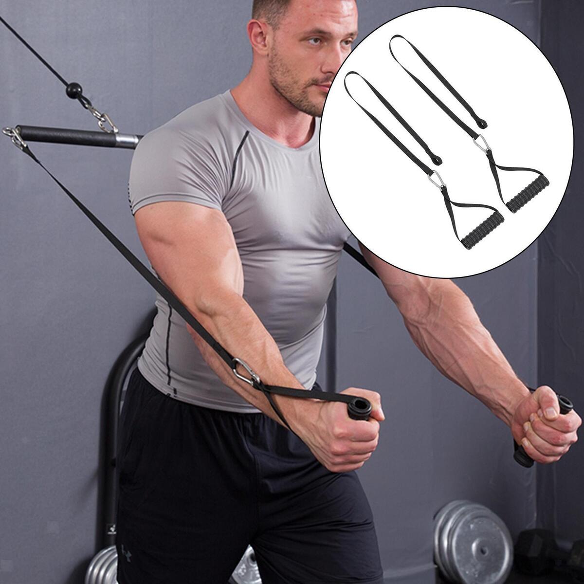 Ergonomic Triceps Rope Pull Down Handle Facepulls for Strength Training