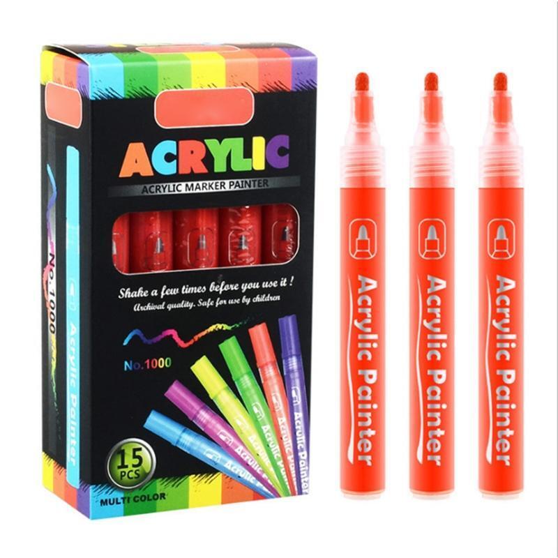 15 Pcs Art Body Painting Pens Soft Head Graffiti Washable Markers DIY Tattoo Pen