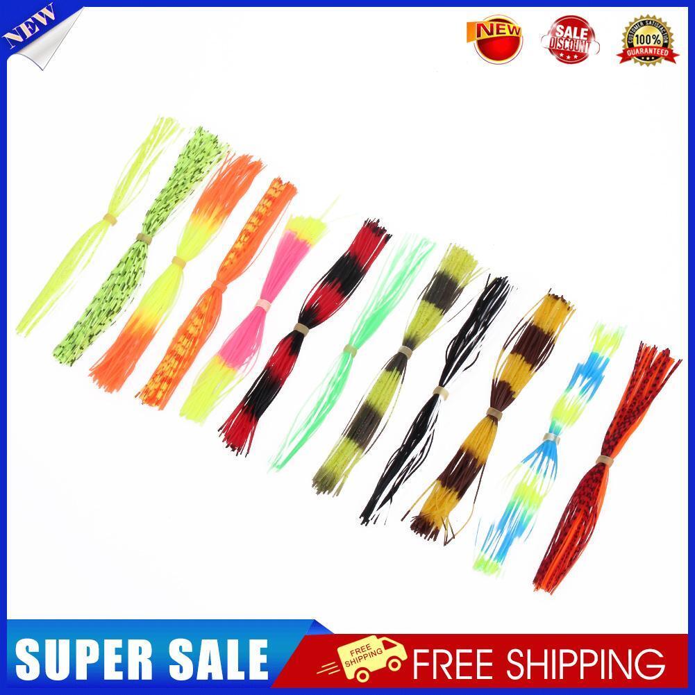 12 Bundles Silicone Legs Barred Color Flake Squid Lure Thread