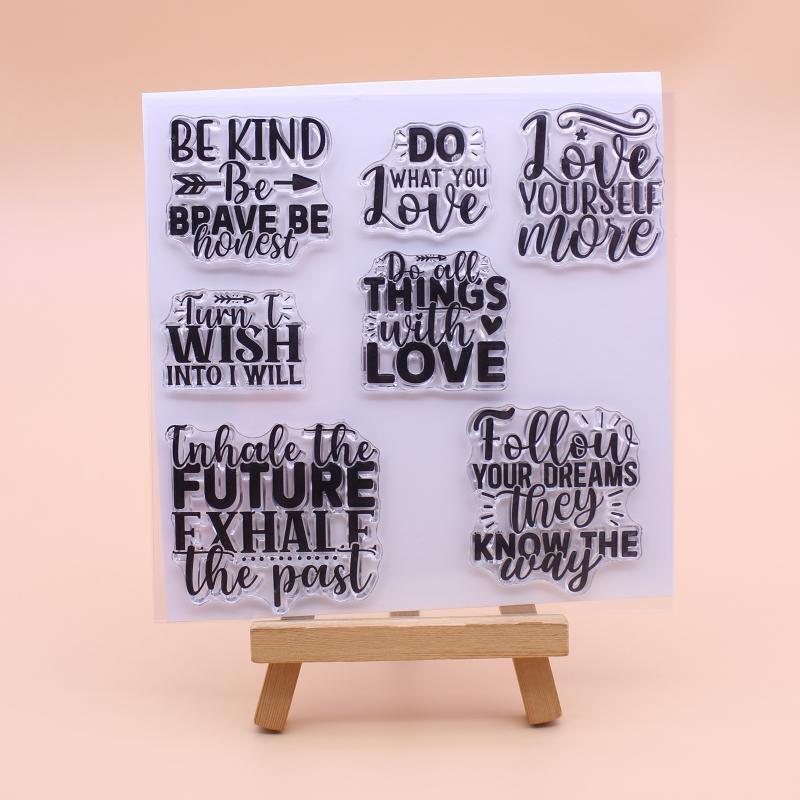 Faith Encouragement Words Clear Stamp Seal Handmade Crafts Embossing Decor