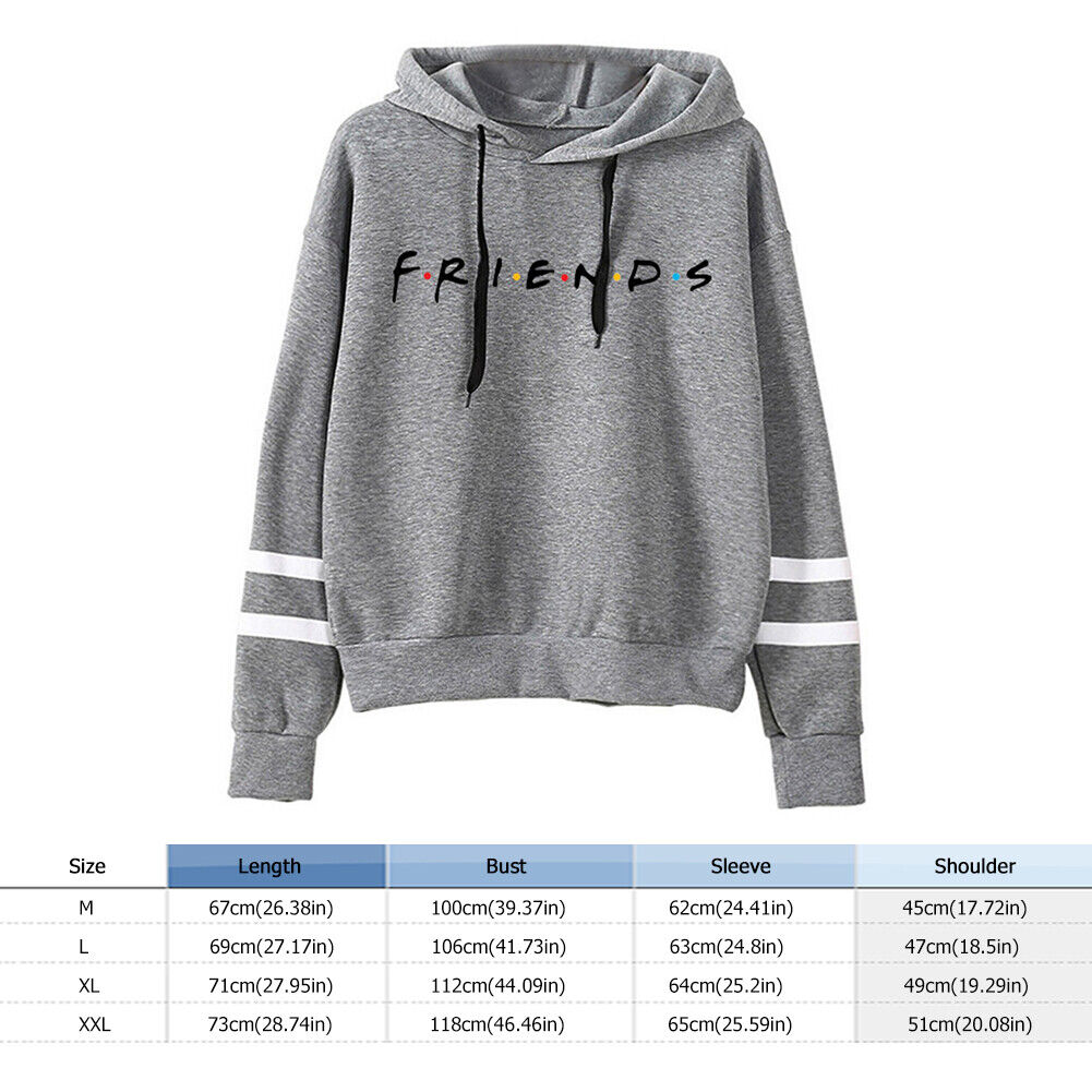 Striped Letter Hoodies Coat Women Men Loose Hooded Sweatshirt (Grey 1)(M)