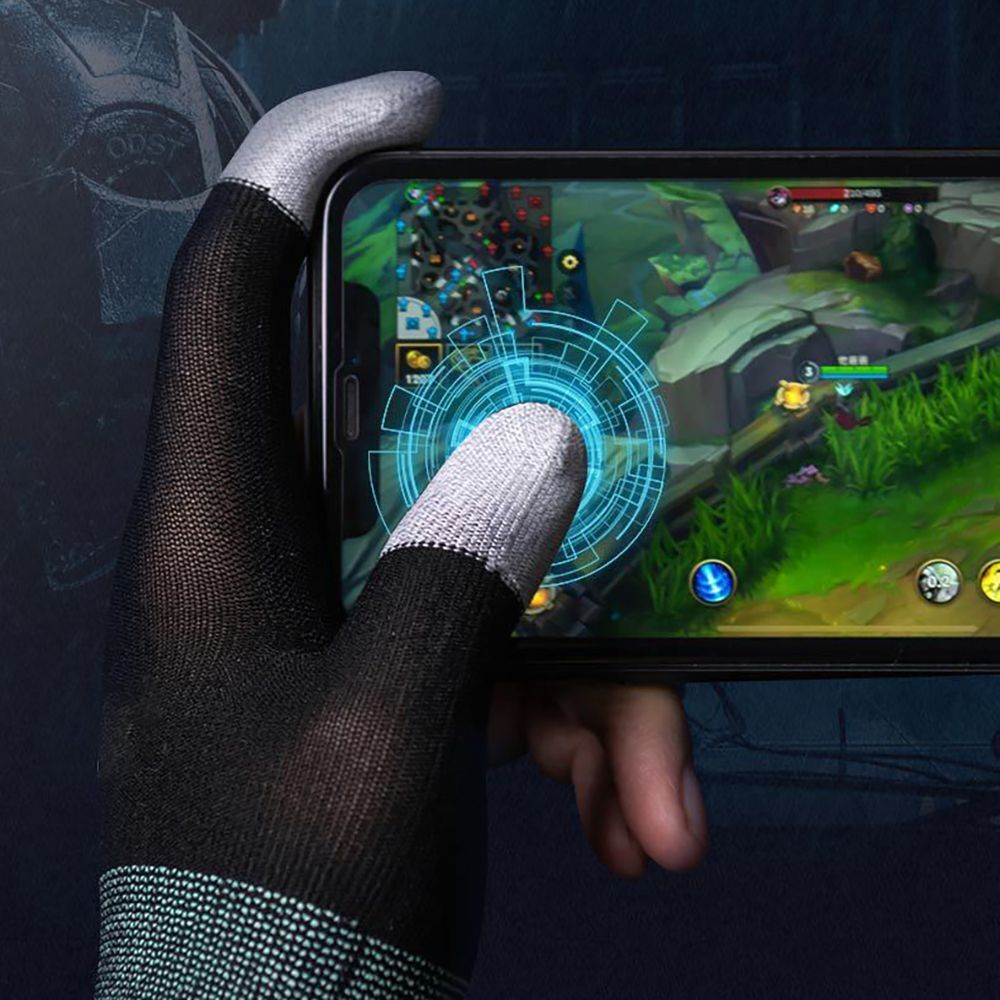 Nylon Mobile Game Finger Sleeve Finger Gloves Fingertip Cover For Gamer