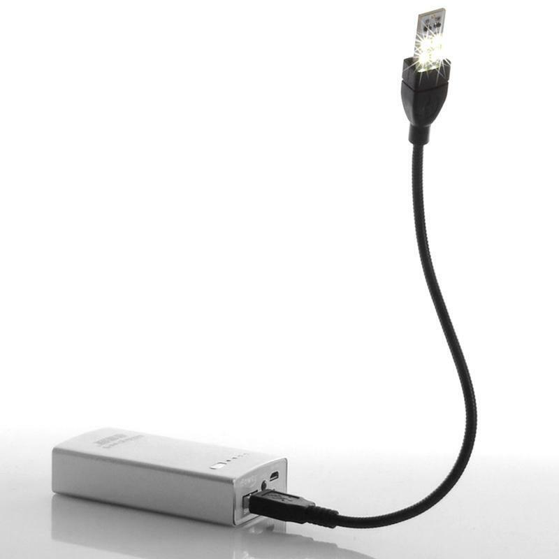Flexible Metal USB 2.0 Male To Female Data Power Cord Stand Extension Cable 30CM