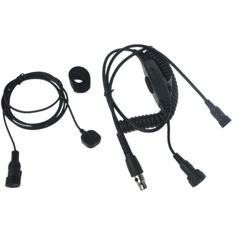 Headphone Extension Cord 5 Pin Aviation Headset Audio Cable for Walkie-talkies