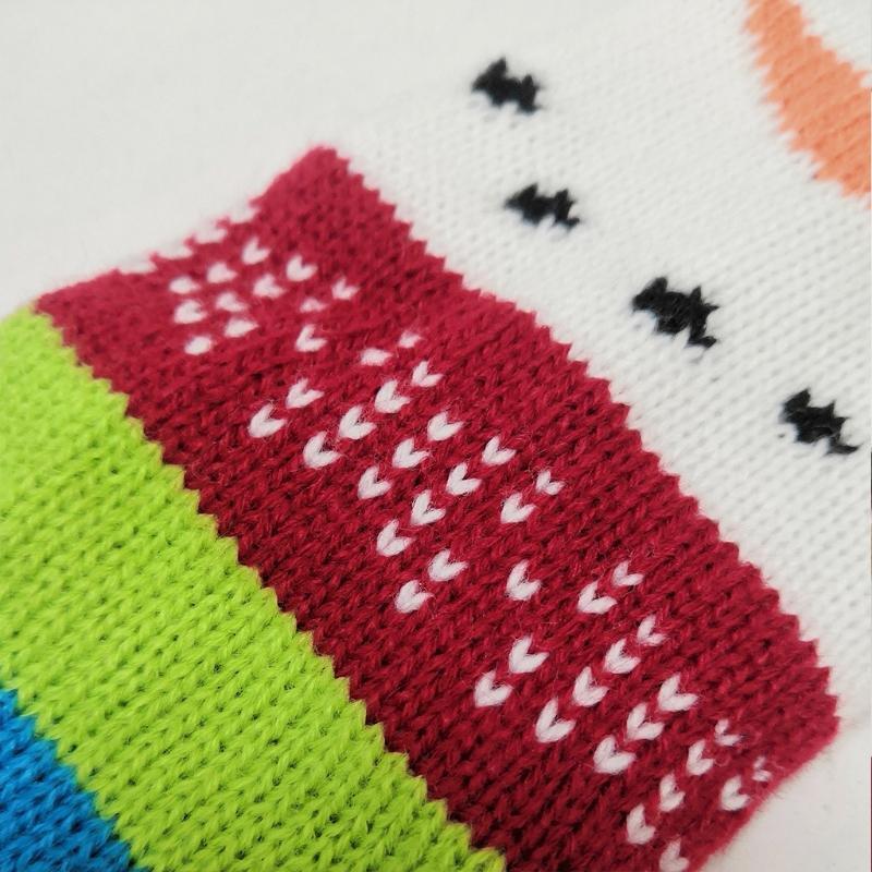 Knit Women Gloves Winter Half Finger Color Matching Glove for Kid Outdoorsports